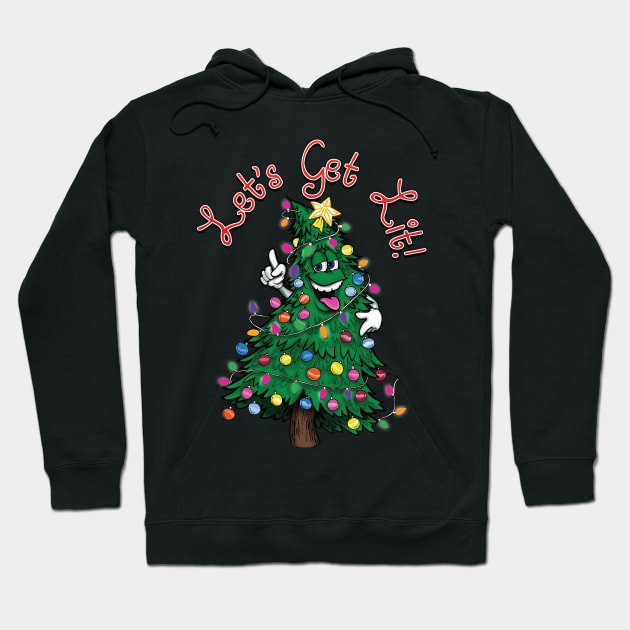 Lit Christmas Tree Hoodie by Jay's Tees